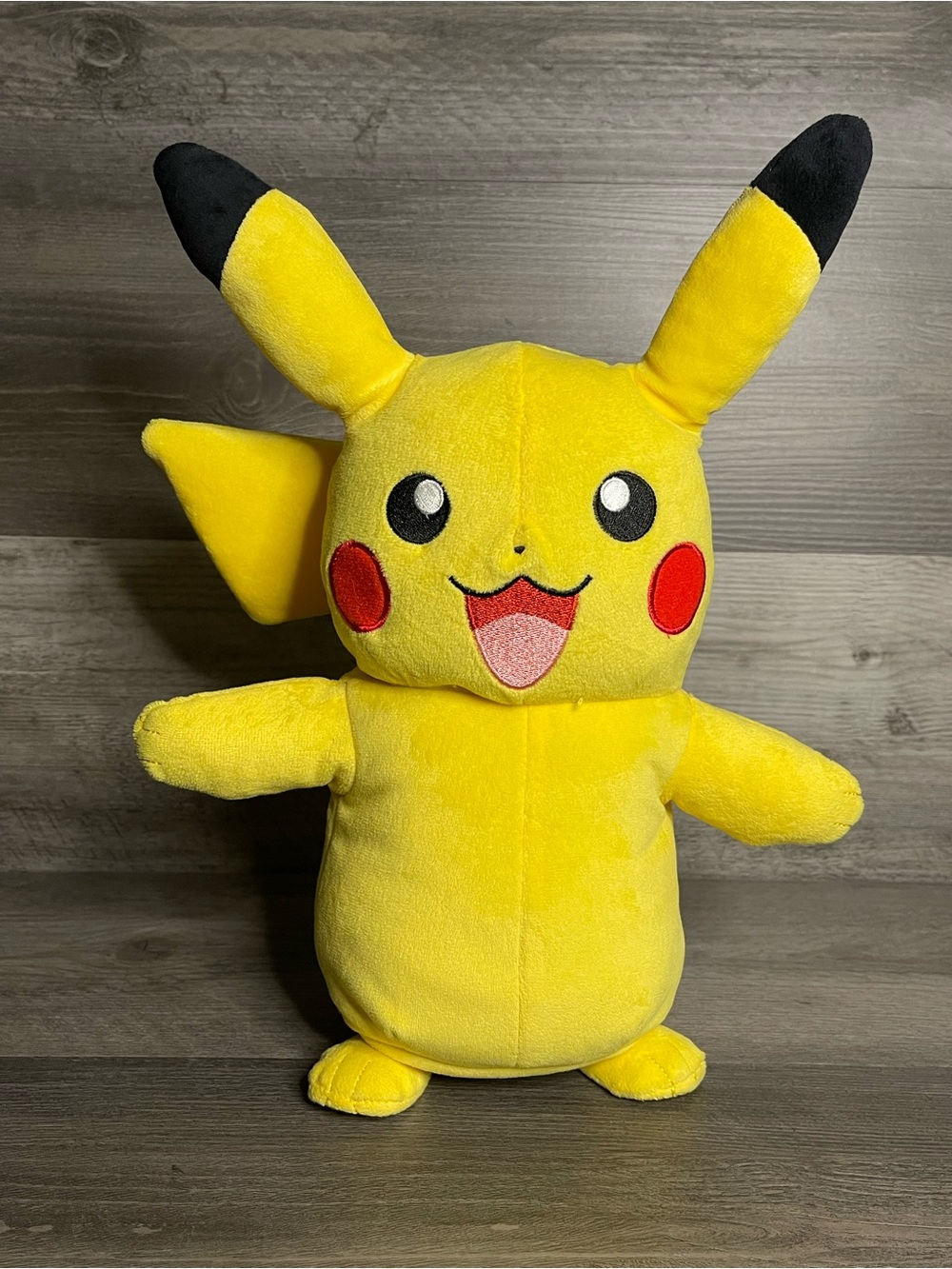 Pokemon Pikachu Plush - Yellow with Black Tips and Red Cheeks